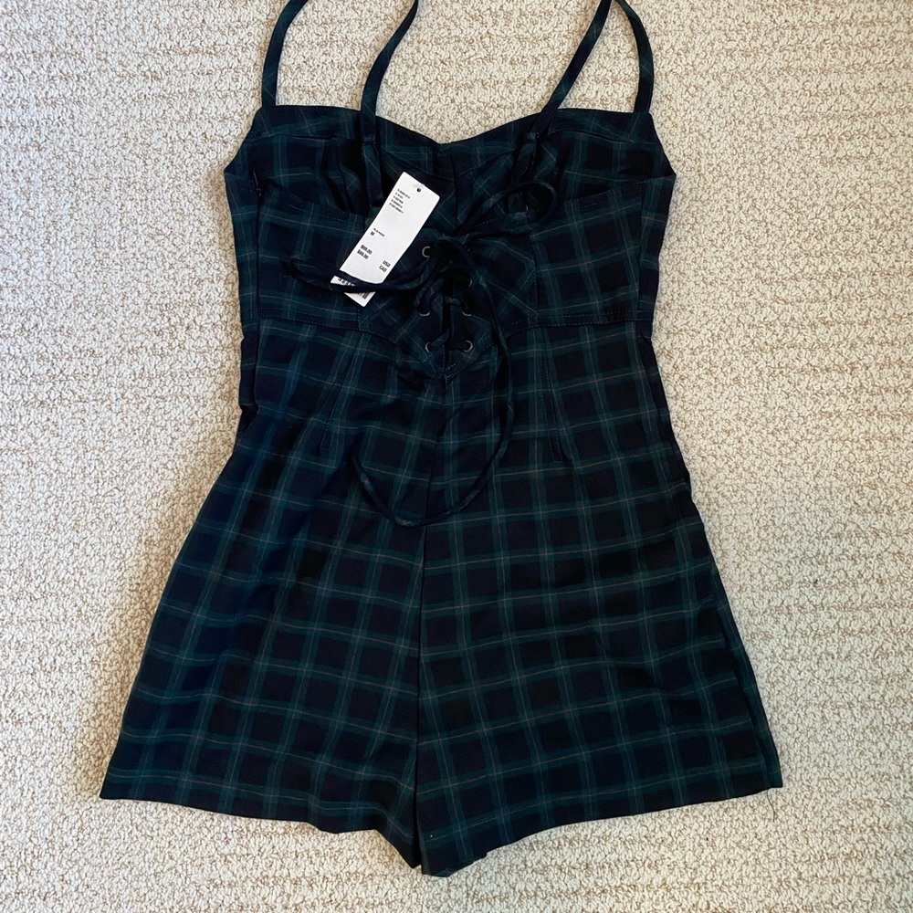 Plaid Romper